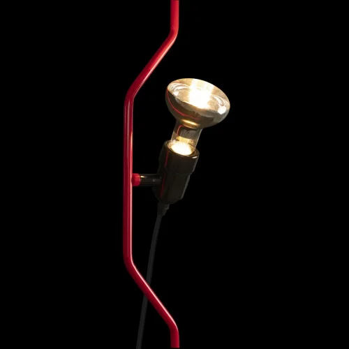 Светильник подвесной Parentesi 10346-1 Red LOFT IT без плафона 1 лампа, основание чёрное красное в стиле модерн на растяжку фото 6